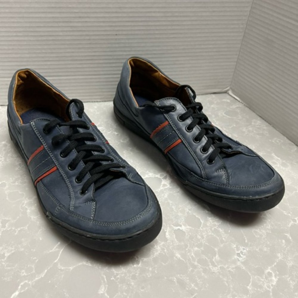 V-Italia Blue and Red Leather shoe Mens SZ 11